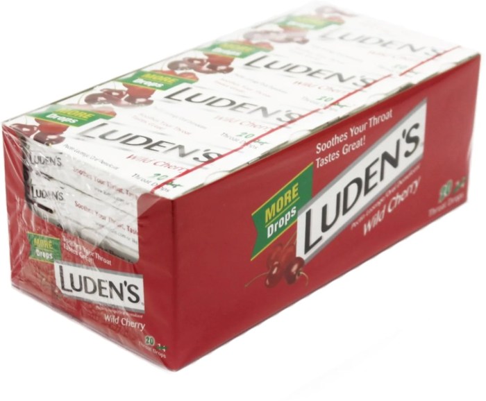 Luden's cough drops nutrition facts