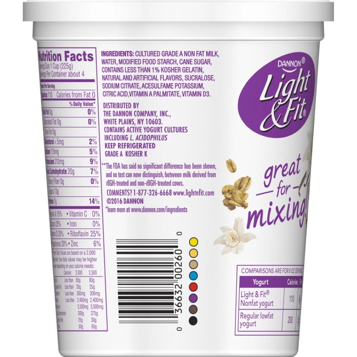 Light n fit yogurt nutrition facts