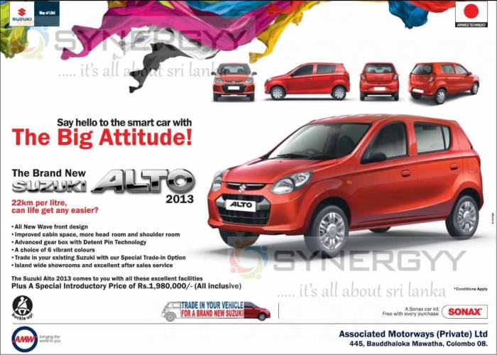 Alto car new price in sri lanka 2018